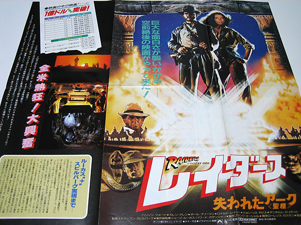 1981年に公開された『レイダース/失われたアーク《聖櫃》』のプレスシート。